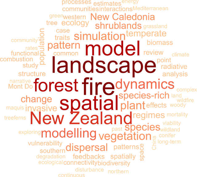 Word cloud of publication titles